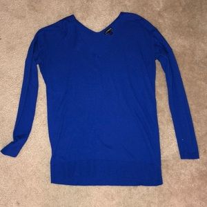 blue long sleeve express sweater